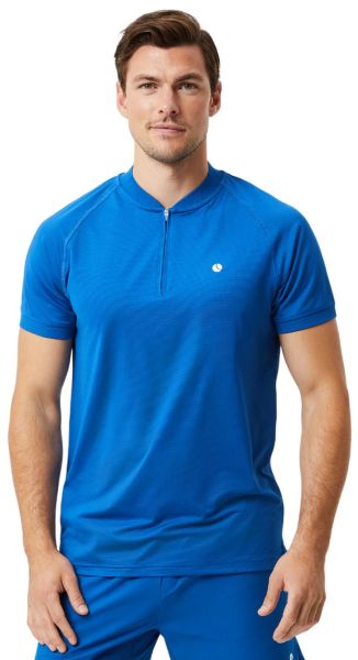 Men's Polo T-shirt Björn Borg Ace Performance Zip Polo - classic blue