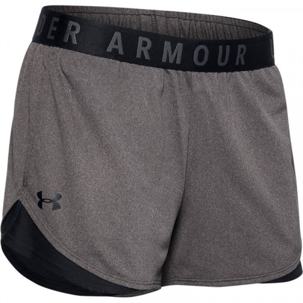 Shorts de tennis pour femmes Under Armour Women's UA Play Up Shorts 3.0 - carbon heather/black