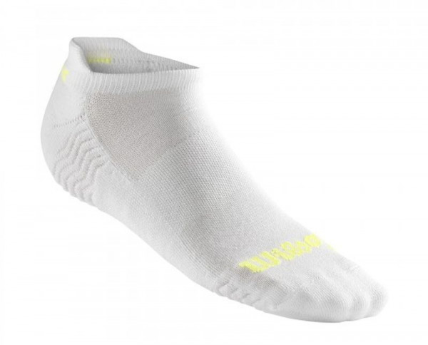 Tenisa zeķes Wilson U Kaos II No Show Sock 1P - white safety yellow