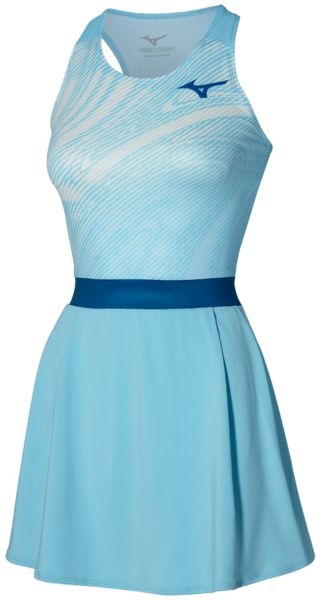Damen Tenniskleid Mizuno Charge Printed Dress - Blau
