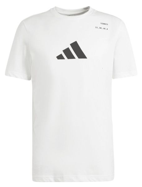 Herren Tennis-T-Shirt Adidas Graphic Tennis Racket T-Shirt - white