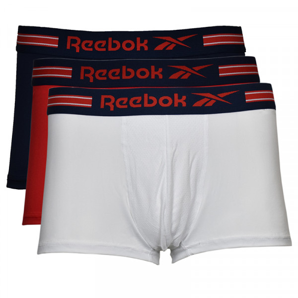 Boxers de sport pour hommes Reebok Mens Sports Trunk GARRELS 3P - vector red/white/vector navy