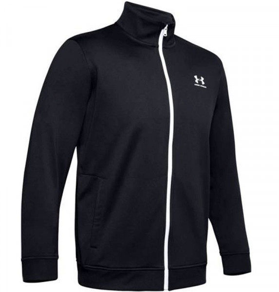 Hanorac tenis bărbați Under Armour Sportsyle Tricot Jacket - black/onyx white