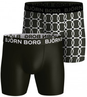 Мъжки боксерки Björn Borg Performance Boxer 2P - green/print