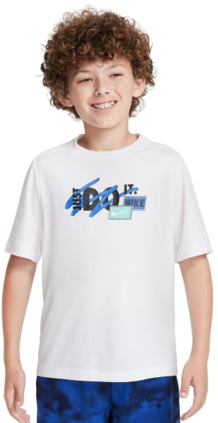 Maglietta per ragazzi Nike Kids Multi Dri-Fit Top - Bianco