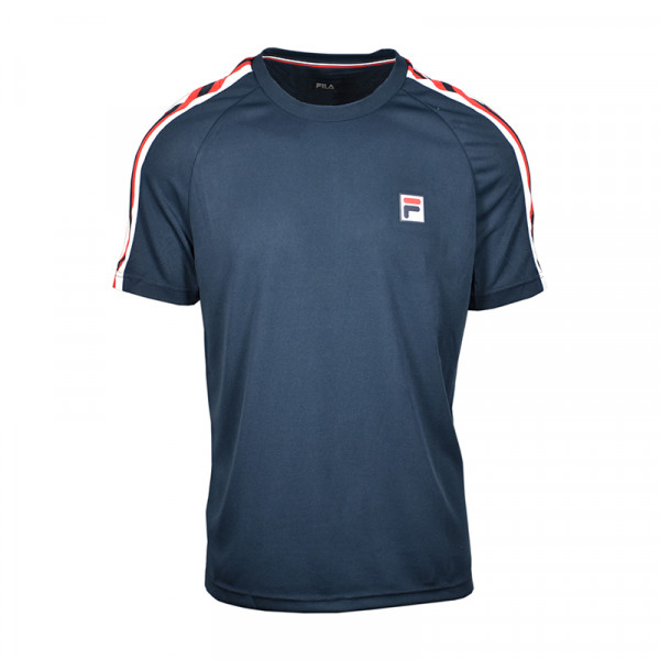 Herren Tennis-T-Shirt Fila T-Shirt Linus M - peacoat blue