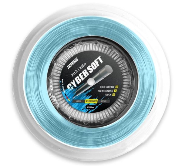 Cordes de tennis Topspin Cyber Soft (220m) - turquoise