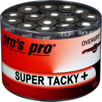 Owijki tenisowe Pro's Pro Super Tacky Plus 60P - black
