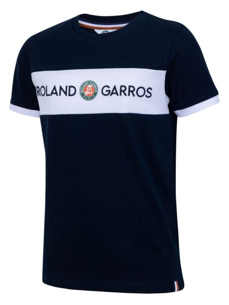 Fiú póló Roland Garros Tee Shirt Colour Block - marine