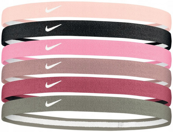  Nike Swoosh Sport Headbands 6PK 2.0 - barely rose/black/ magic flamingo