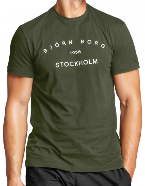 Teniso marškinėliai vyrams Björn Borg Stockholm T-Shirt M - ivy green