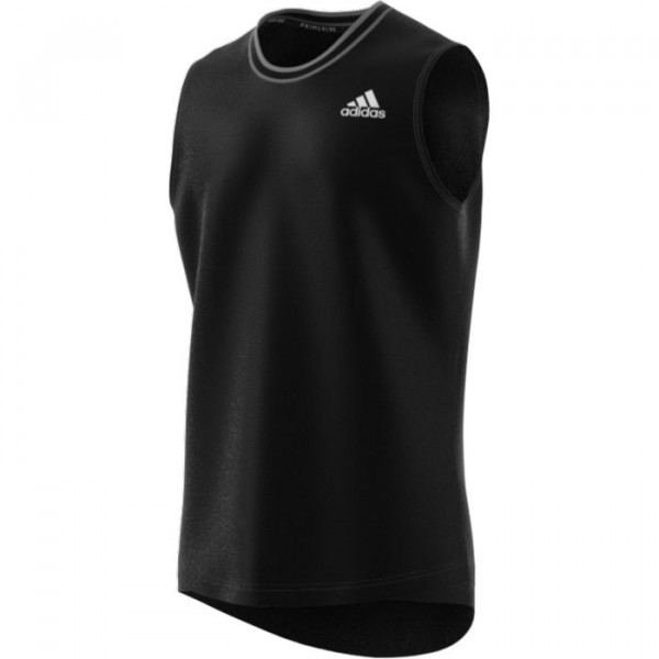 Herren Tennis-T-Shirt Adidas T Sleeveless Primeblue M - black/black