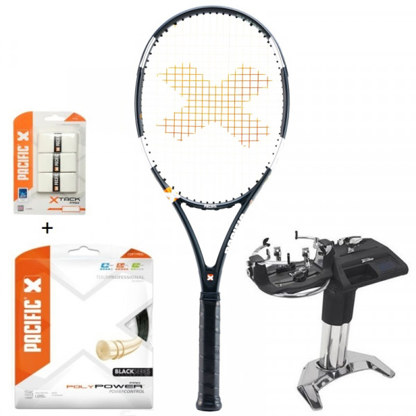 Tennis racket Pacific BXT X Force Pro 320 + string + stringing