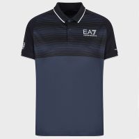 Męskie polo tenisowe EA7 Man Jersey Polo Shirt - mood indigo