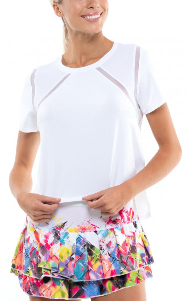 Damen T-Shirt Lucky in Love Core Mixed Up High-Low S/S Women - white
