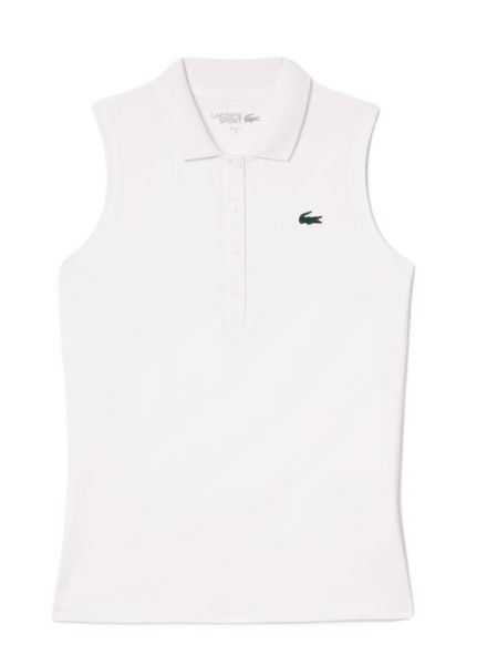 Дамска тениска с якичка Lacoste Ultra-Dry Anti-UV Golf - Бял