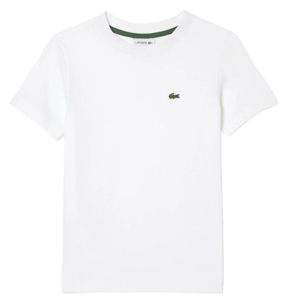 Тениска за момчета Lacoste Boys Plain Cotton Jersey T-shirt - white