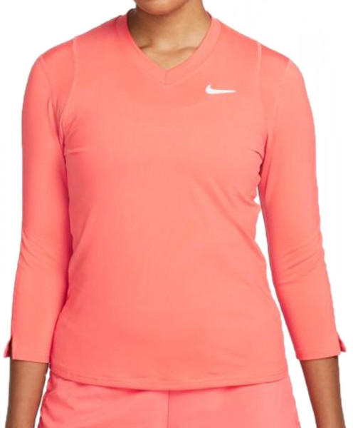 Tricouri cu mânecă lungă dame Nike Court Victory Dri-Fit Top 3/4 Sleeve W - magic ember/white