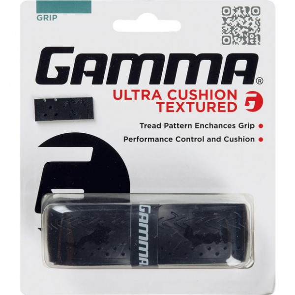 Owijki tenisowe bazowe Gamma Ultra Cushion Textured 1P - black