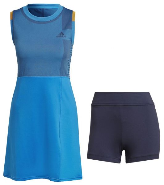  Adidas Tennis Premium Primeknit Dress - blue rush/shadow navy/orange rush
