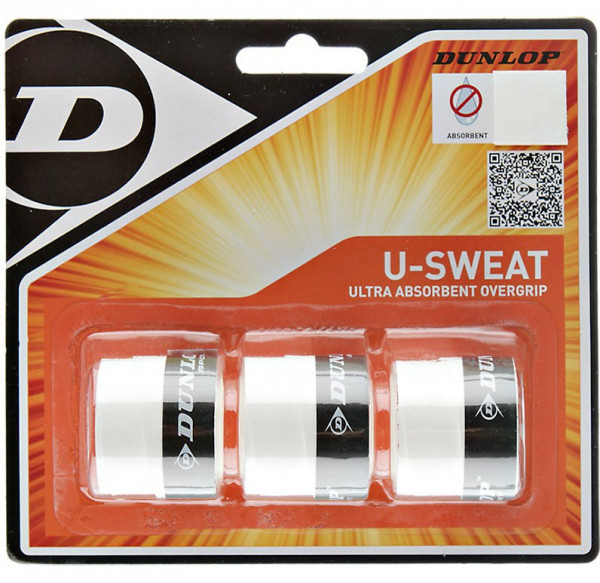  Dunlop U-Sweat Overgrip (3 vnt.) - white