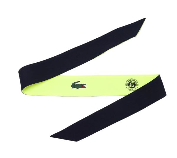 Šátek Lacoste x Roland Garros Reversible Tennis Headband - blue/yellow