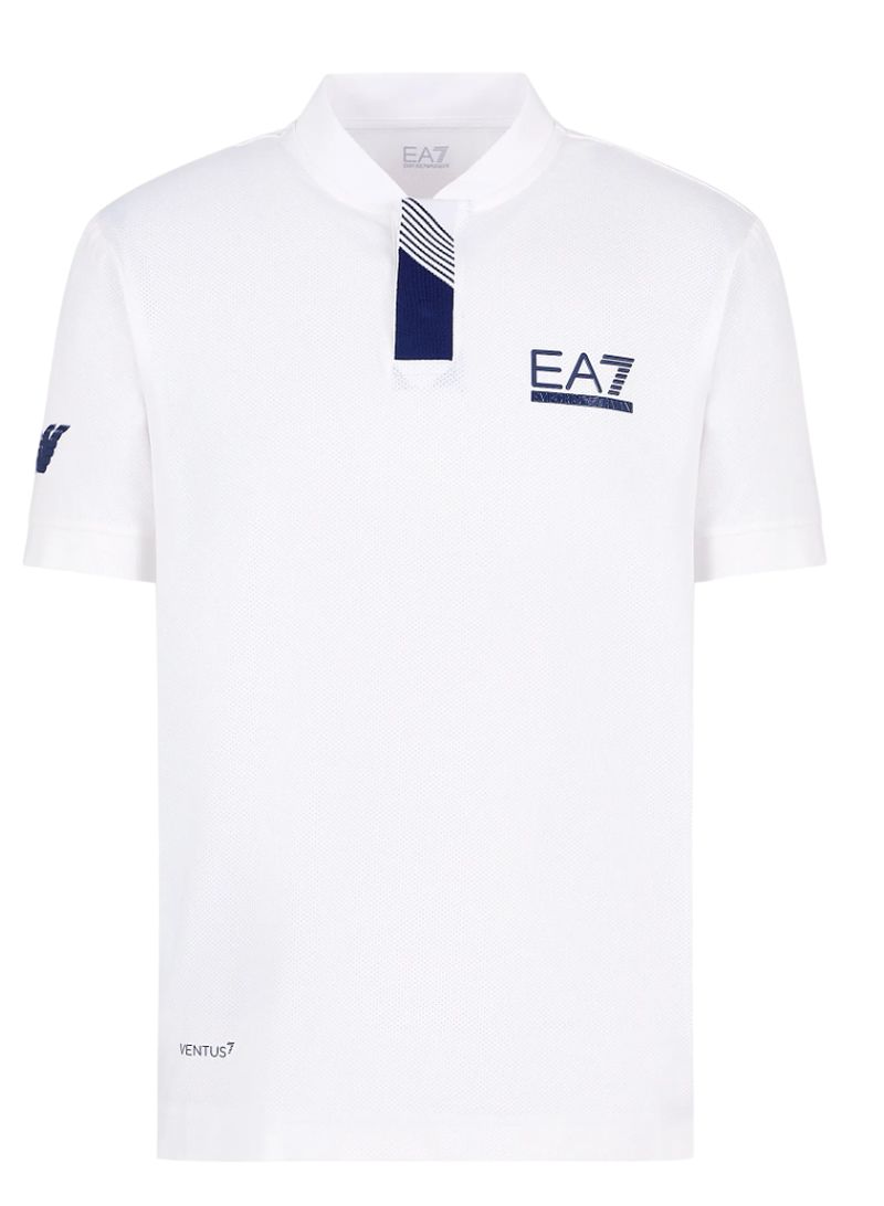 EA7 Man Jersey Jumper Blanc Tennis Zone Boutique de tennis
