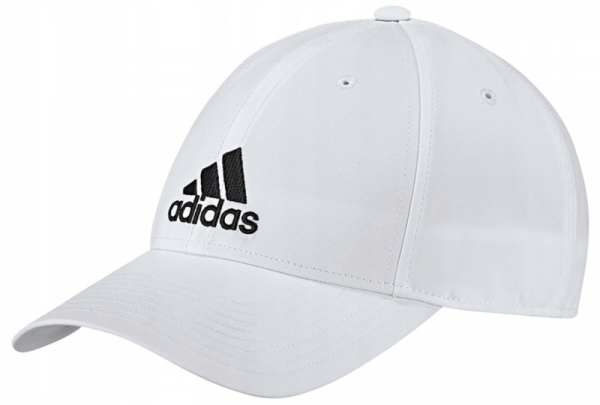  Adidas 6 Panel Cap Lightweight Embroidered Logo OSFY - white/white/black