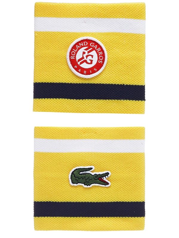 Lacoste Roland Garros Logo Wristbands 2P yellow/white/blue Strefa