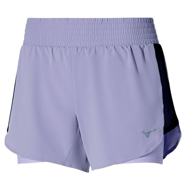 Damen Tennisshorts Mizuno 2in1 4.5 Short - wisteria/pale lilac