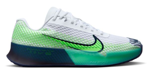 Herren-Tennisschuhe Nike Zoom Vapor 11 - white/green strike/midnight navy