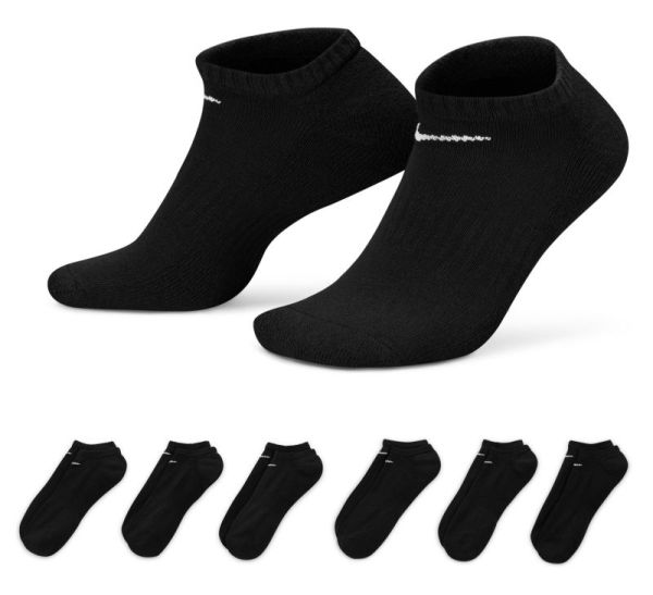 Calcetines de tenis  Nike Everyday Cushioned Socks 6P - black/white