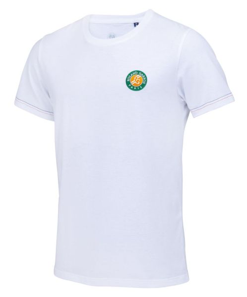 Férfi póló Roland Garros Tee Shirt Made In France - blanc