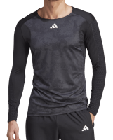 Pánske tričká (dlhý rukáv) Adidas Paris Tennis Long Sleeve Tee - carbon/black Pánske tričká (dlhý rukáv) Adidas Paris Tennis Long Sleeve Tee - carbon/black