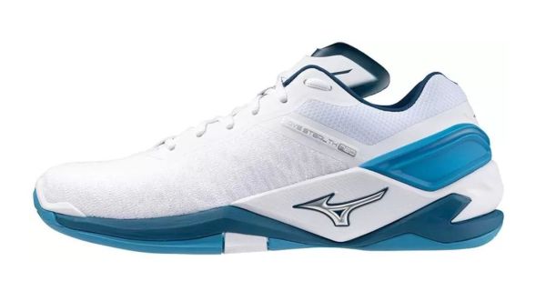 Ανδρικά παπούτσια badminton/squash Mizuno Wave Stealth Neo - white/sailor blue/silver