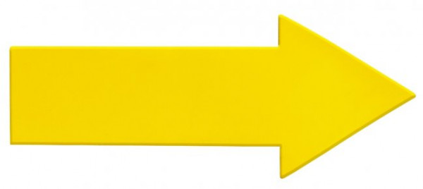 Treniruočių žymekliai Pro's Pro Marking Arrow Yellow - 1 vnt.