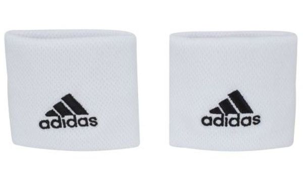 Znojnik za ruku Adidas Wristbands S - Bijel, Crni