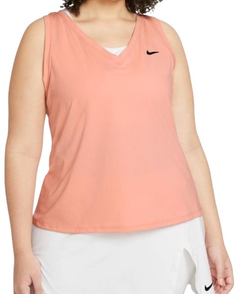 Damen Tennistop Nike Court Dri-Fit Victory Tank Plus Line W - arctic orange/black/black