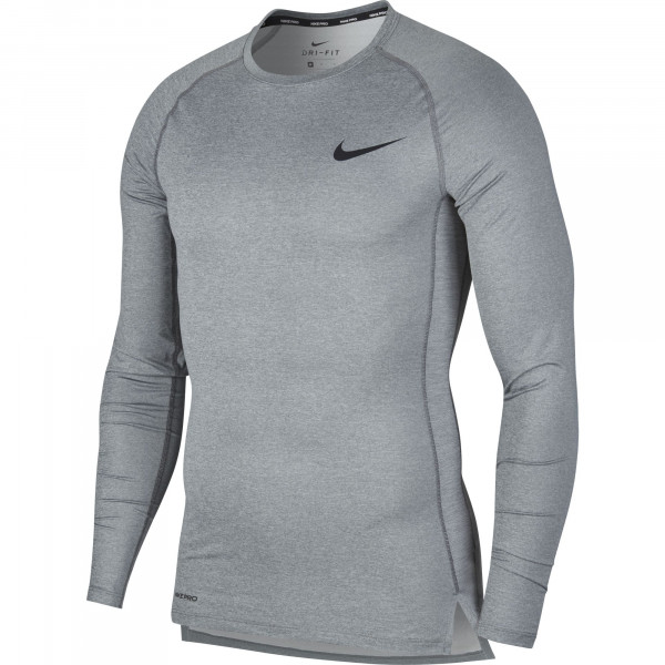  Nike Pro Top LS Tight - smoke grey/light smoke grey/black