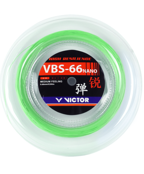 Badminton string Victor VBS-66 Nano (200 m) - bright green