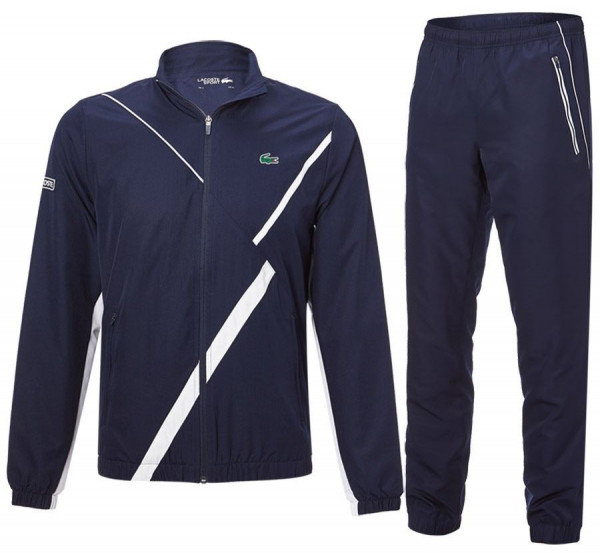  Lacoste Men's SPORT Dissimilar Tennis Tracksuit - navy blue/white