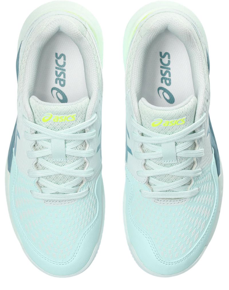 Asics Gel Resolution 9 GS Junior Tennis Shoe (Blue/Green) 