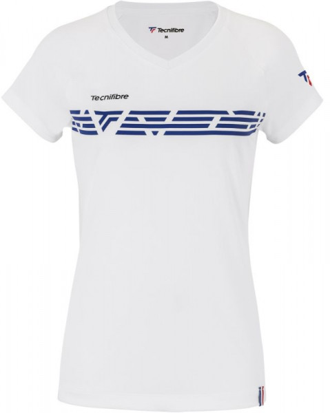 Tenisa T-krekls sievietēm Tecnifibre Lady F2 Airmesh - white/royal