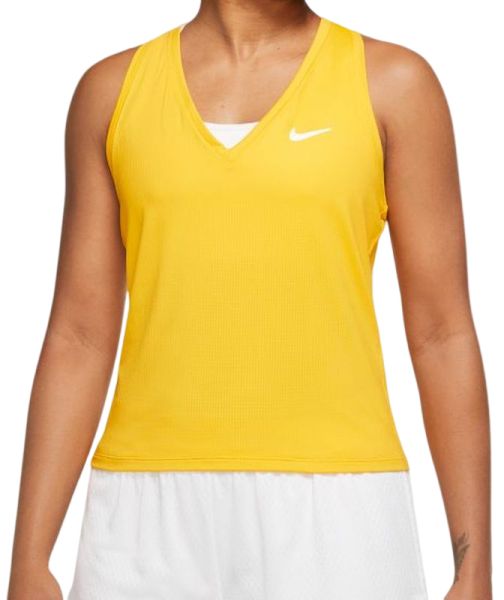 Tenisa tops sievietēm Nike Court Dri-Fit Victory Tank W - university gold/white