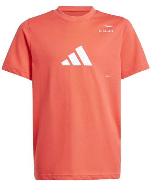 Boys' t-shirt Adidas Junior Aeroready Tennis Category Graphic - Red