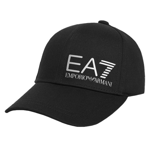 Casquette de tennis EA7 Man Woven Baseball Hat - black/silver