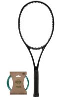 Tennisschläger Wilson Noir Pro Staff 97 V14 + Tennis-Saiten