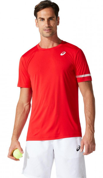 Herren Tennis-T-Shirt Asics Court M SS Tee - classic red