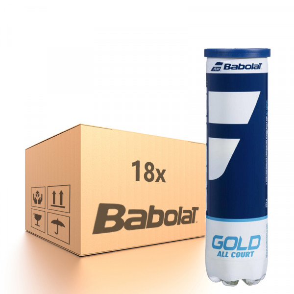 Tenisa bumbiņas kartona kastēs Babolat Gold All Court - 18 x 4B