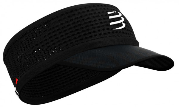 Tennis Sonnenvisier Compressport Spiderweb Headband On/Off - black